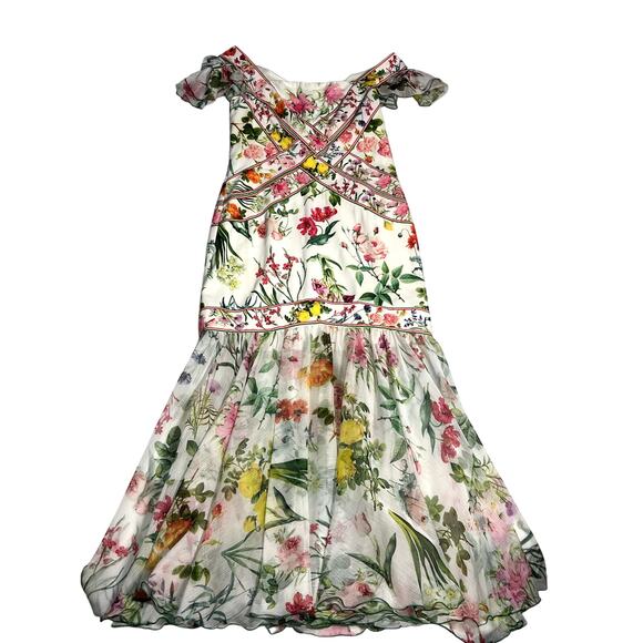 Tadashi Shoji Renee Floral Dress AVZ17047L Size 8 - Special Order Gown - Picture 7 of 11